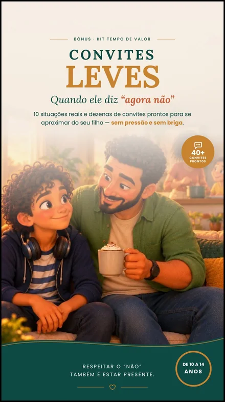 Capa do bônus Convites Leves: quando ele diz agora não